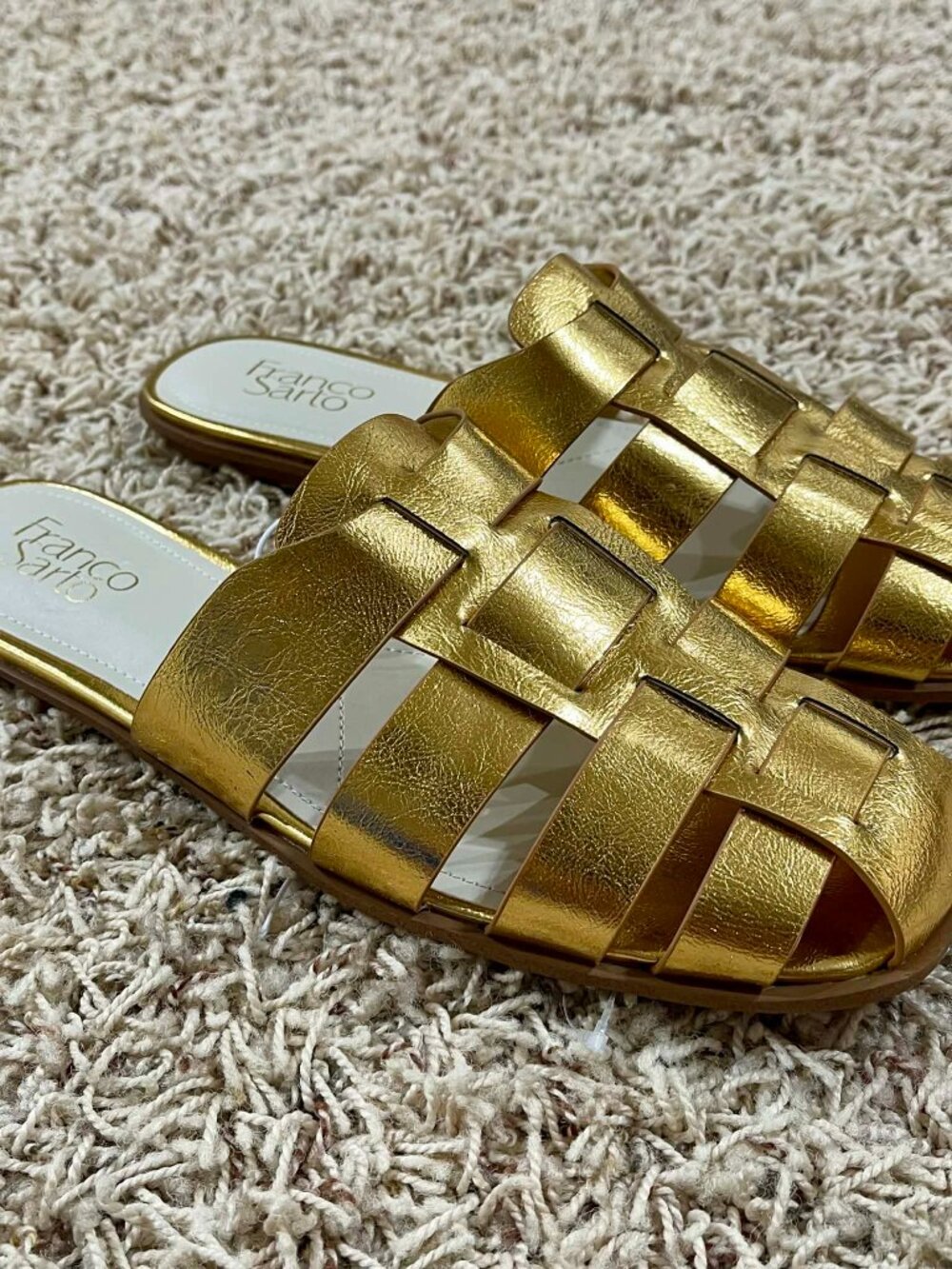 Franco Sarto Women's Bartis Fisherman Slip-On Shoes Yellow Gold, Size 9.5M (New)